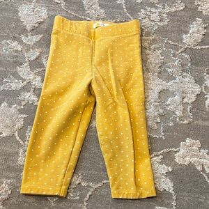 Baby Boden Mustard Polka Dot Leggings